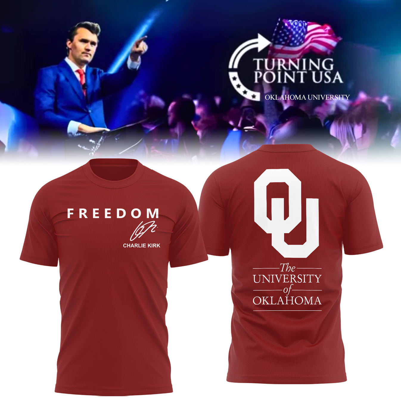 Limited Edition Oklahoma x Turning Point USA 2025 TShirt