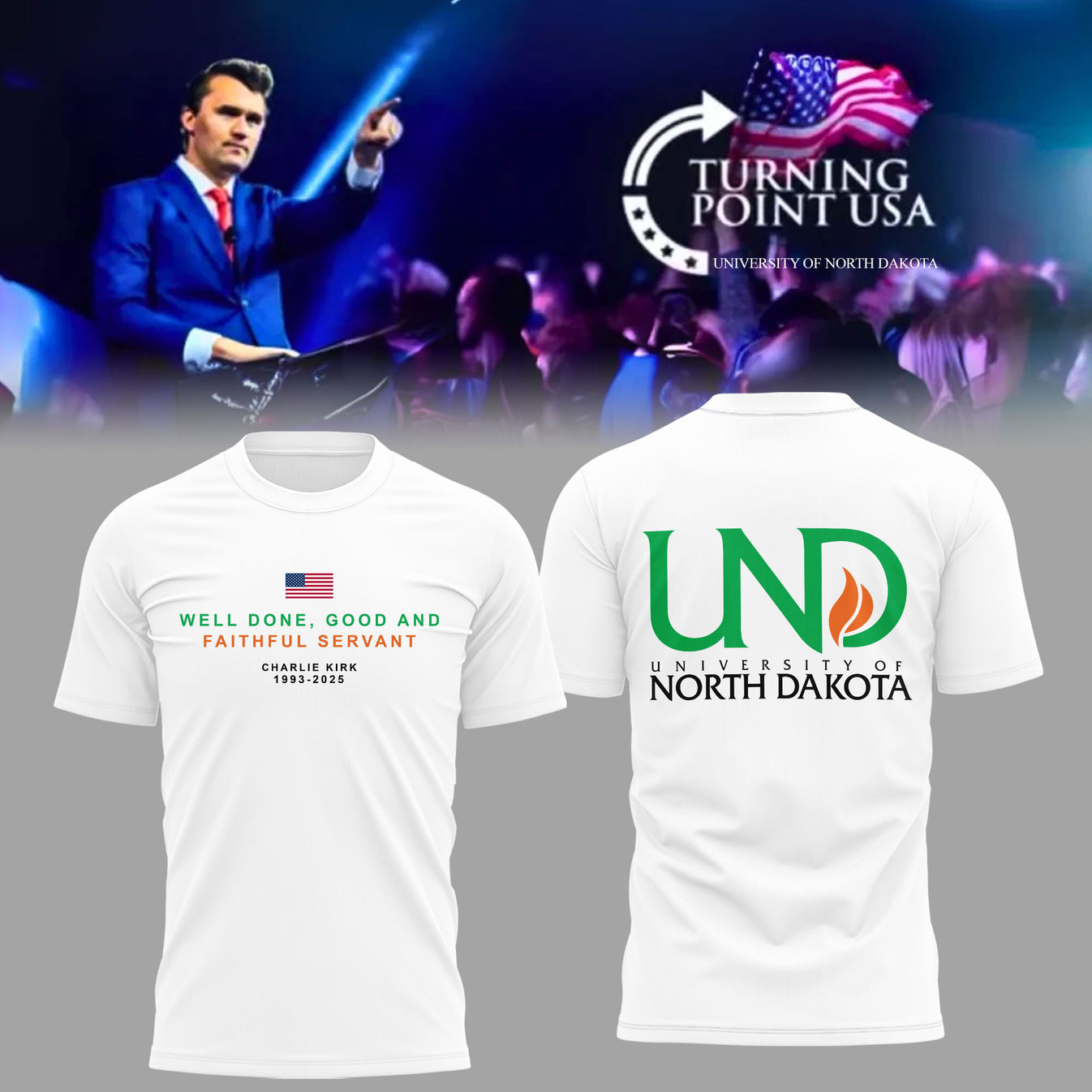 Limited Edition North Dakota x Turning Point USA 2025 TShirt