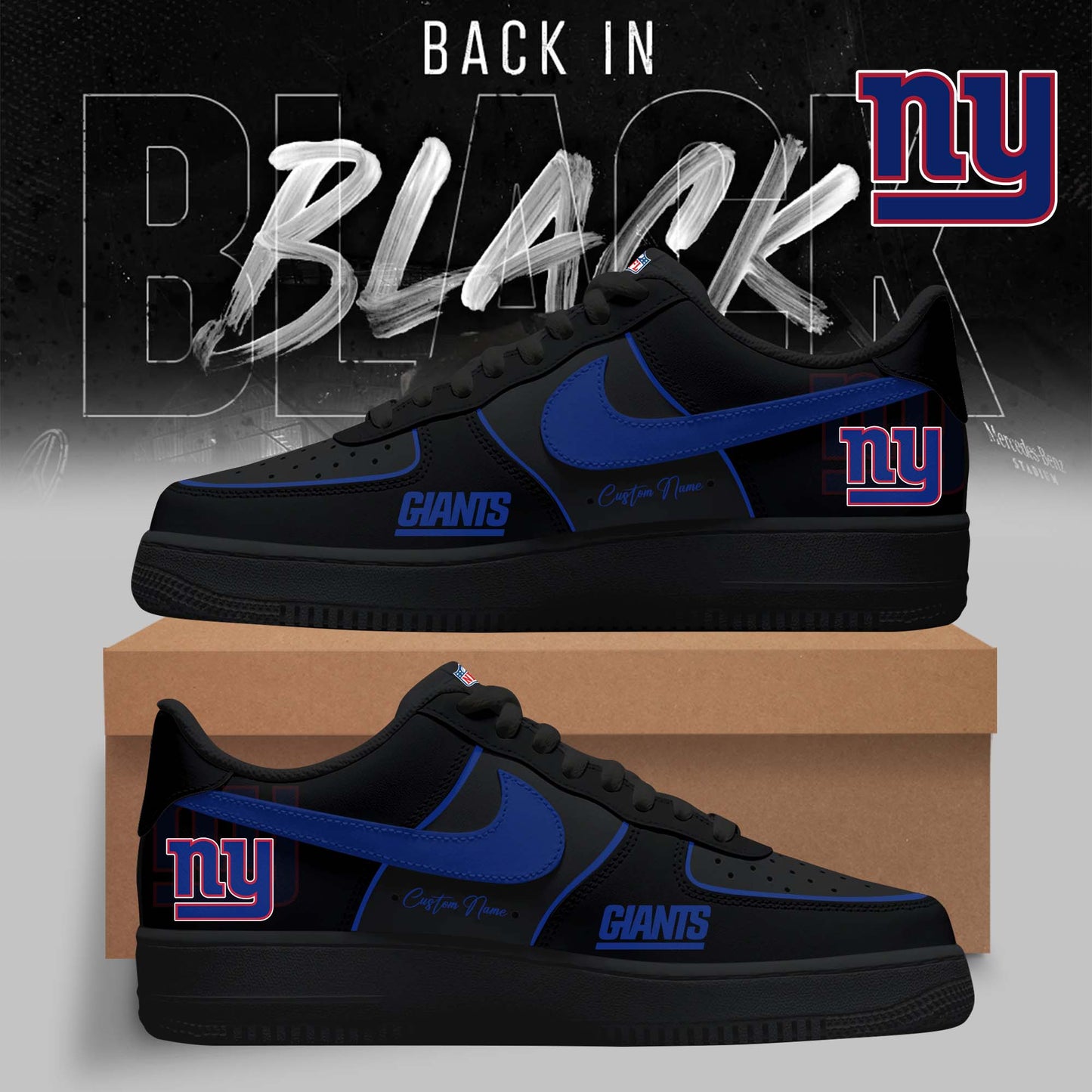 New York Giants – 2025 Back In Black Limited Edition AF1