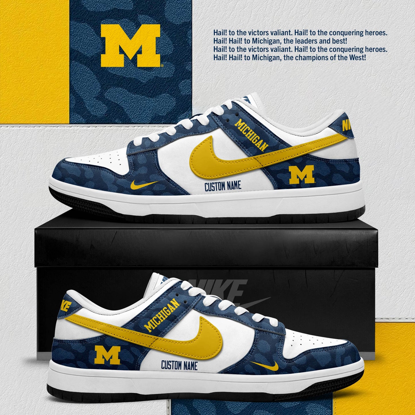 Michigan Wolverines Special Edition Camo Air Dunk Sneaker