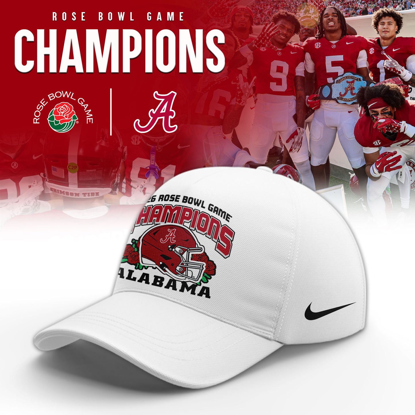 Alabama Crimson Tide 2026 Rose Bowl Champions Limited Sweatshirt v2