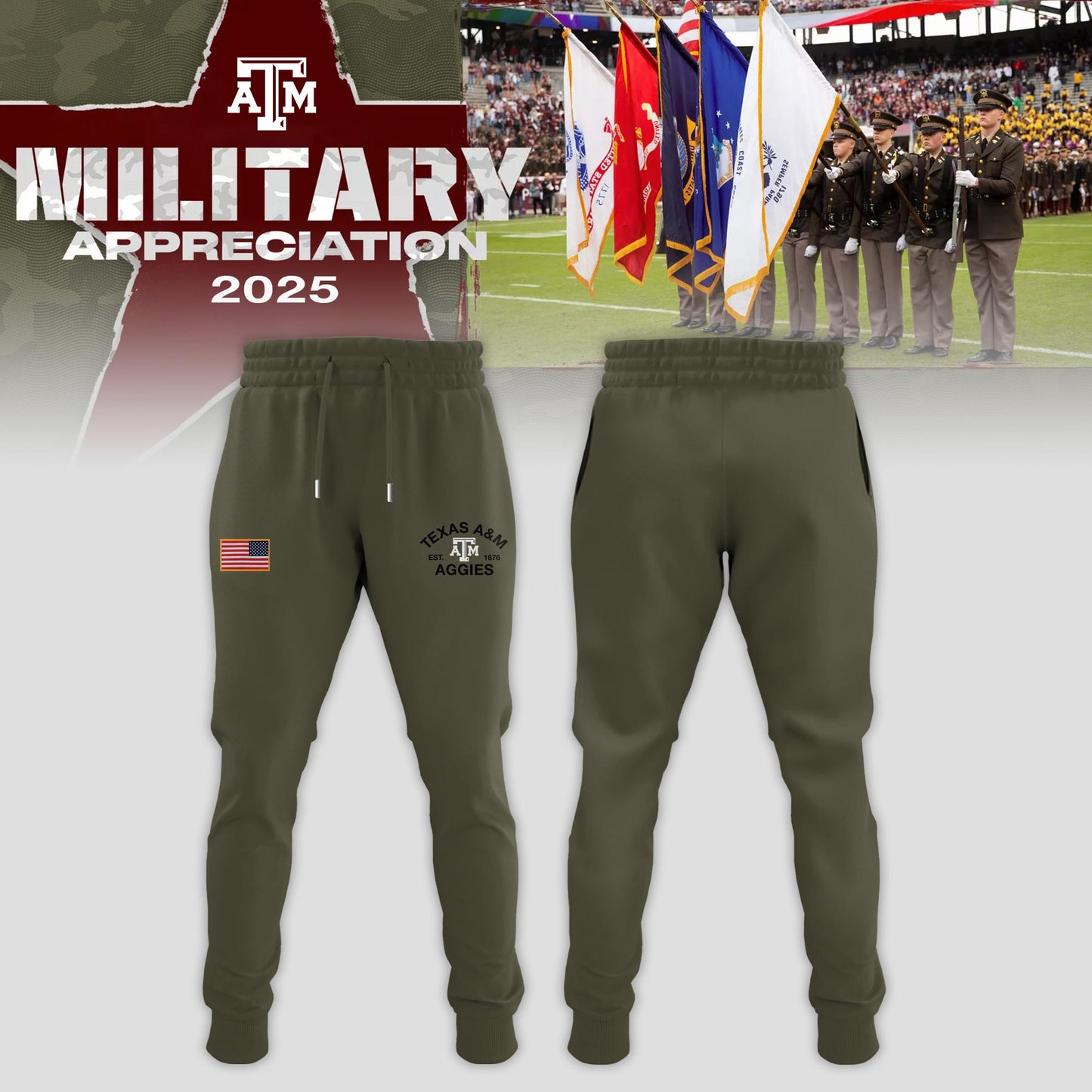 Texas A&M Aggies 2025 Military Appreciation Limited Edition T-shirt