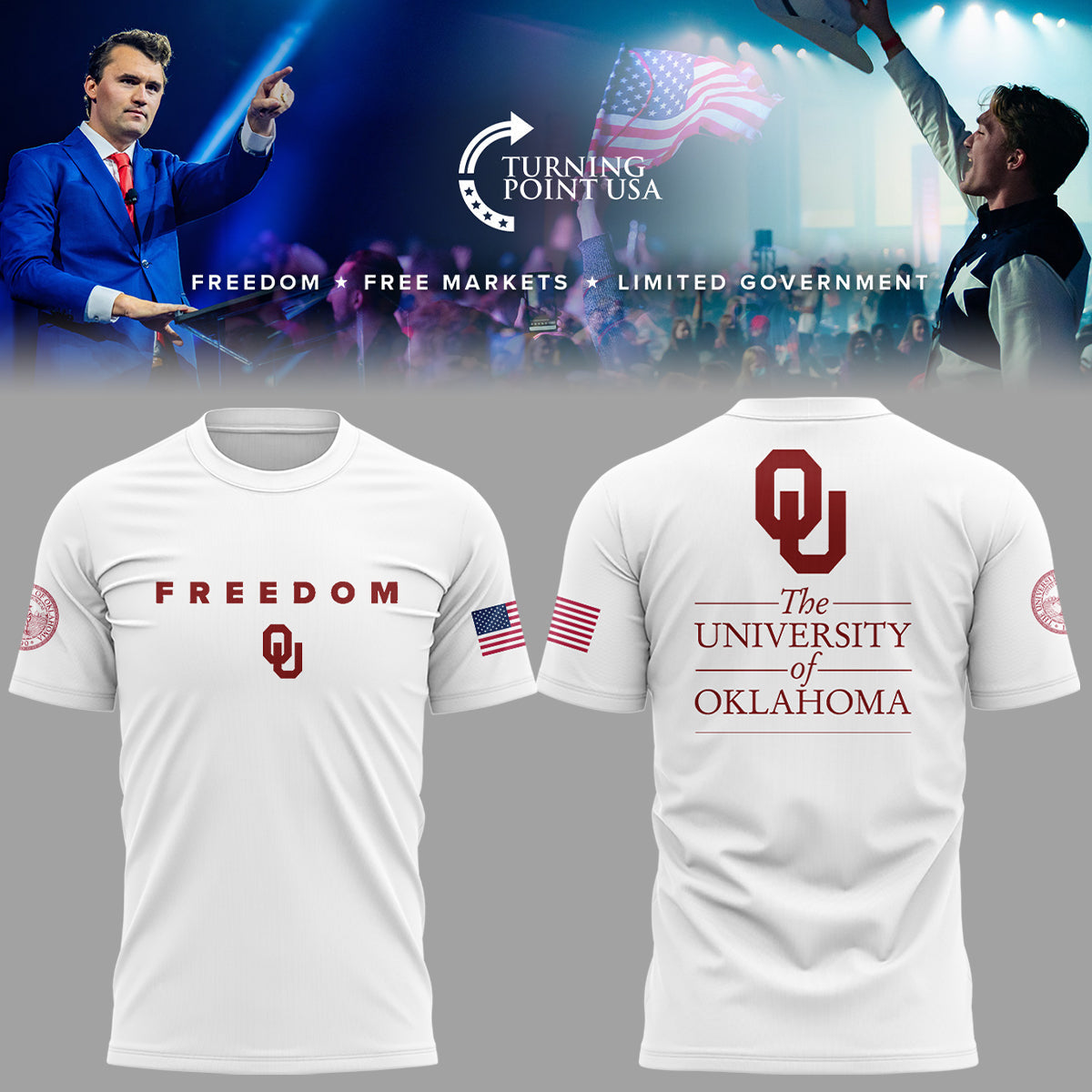 Limited Edition Oklahoma x Turning Point USA 2025 TShirt