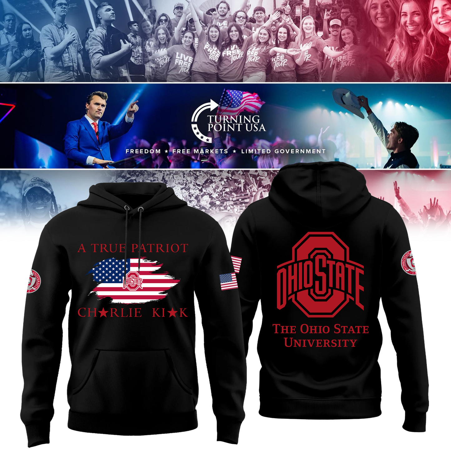 Limited Edition Ohio State Buckeyes x Turning Point USA Hoodie