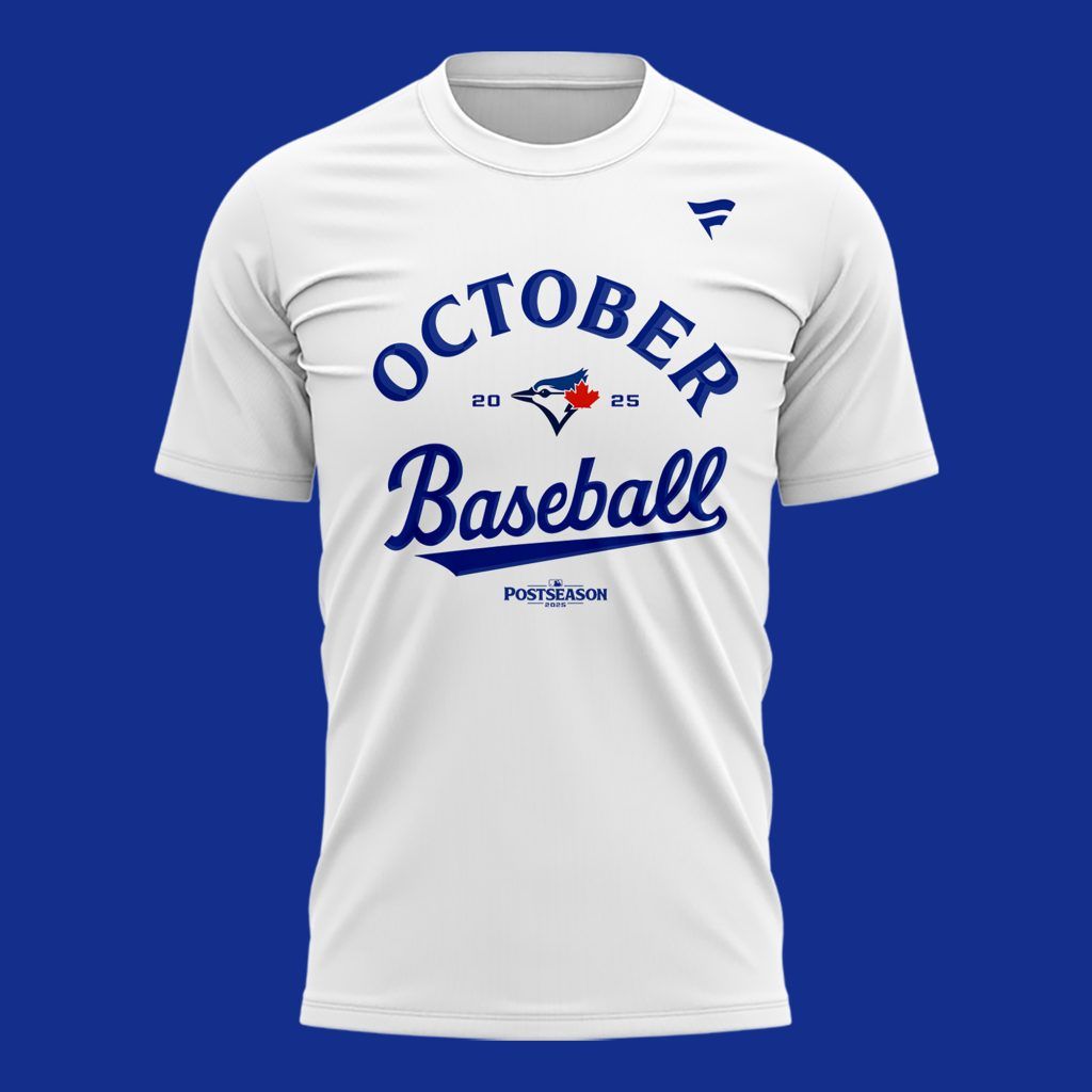 Toronto Blue Jays Royal 2025 Postseason Locker Room T-Shirt white