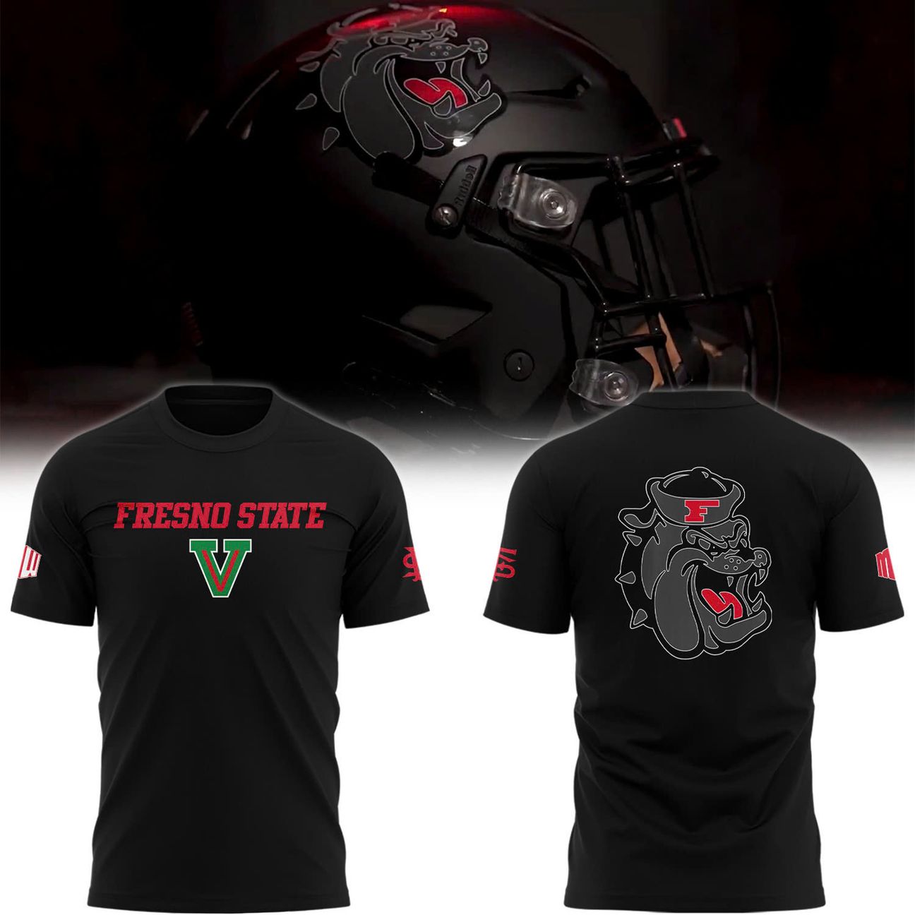 2025 "Fresno State Football" Uniform T-Shirt - Limited Edition