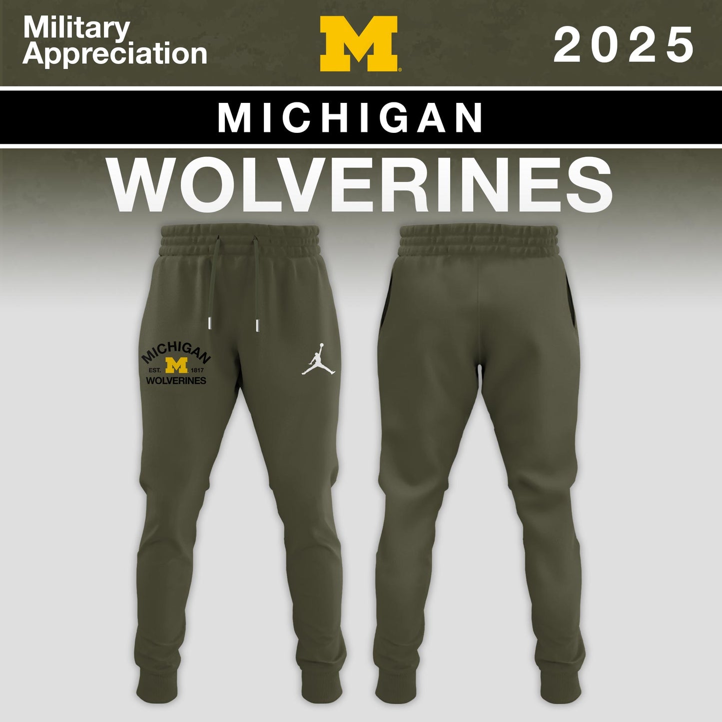 Michigan Wolverines 2025 Military Appreciation Limited Edition Hoodie
