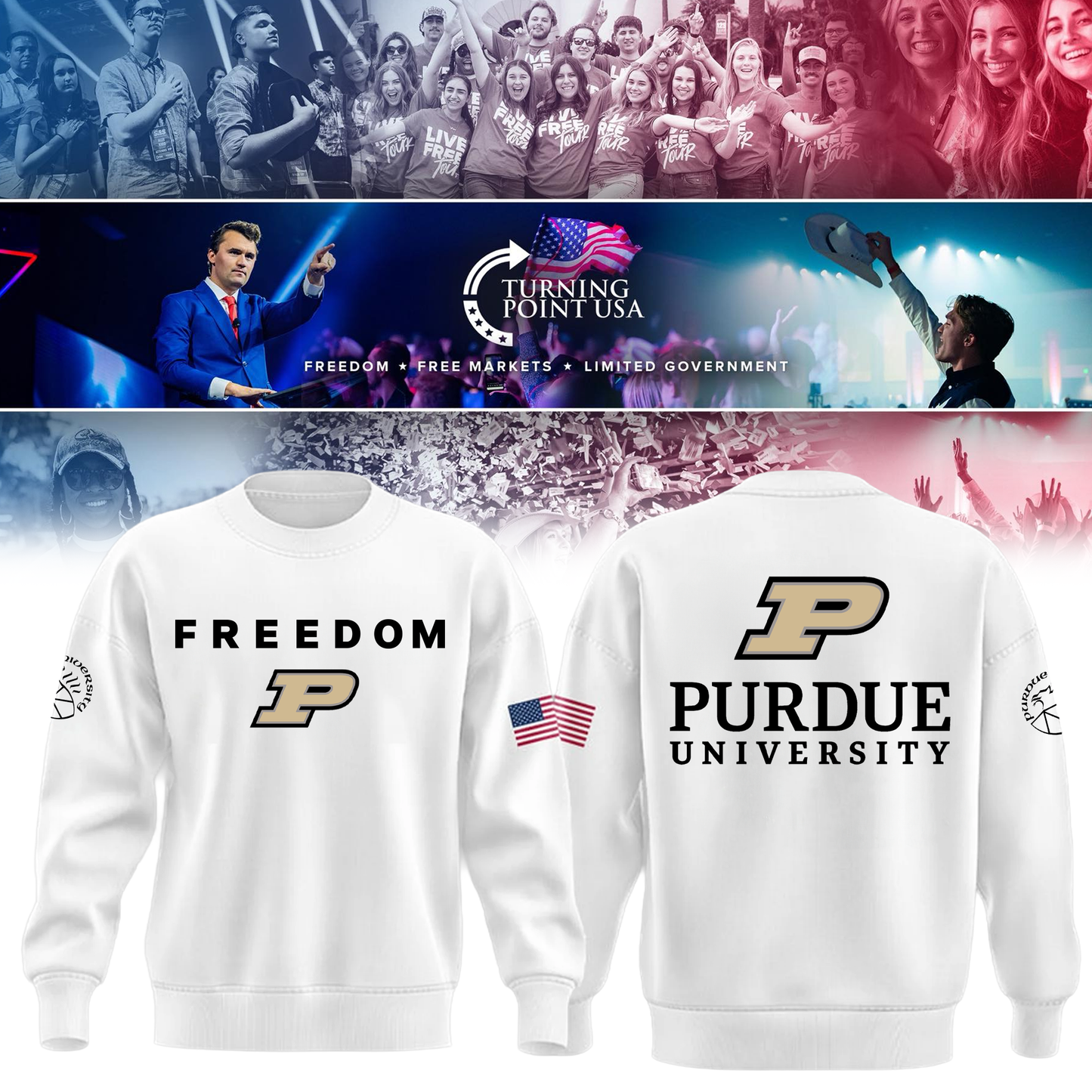Purdue University x Turning Point USA Sweater