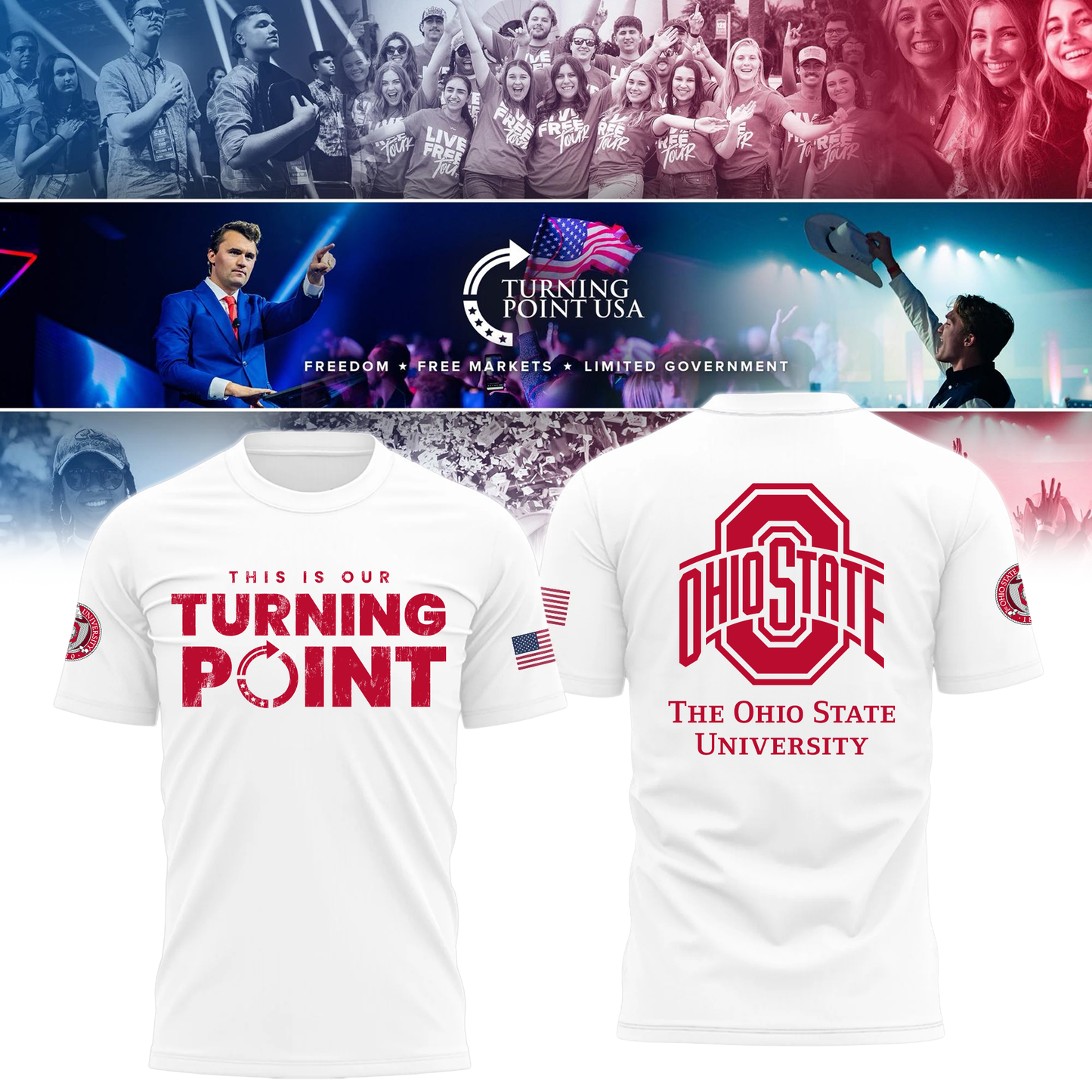 Limited Edition Ohio State Buckeyes x Turning Point USA T-Shirt