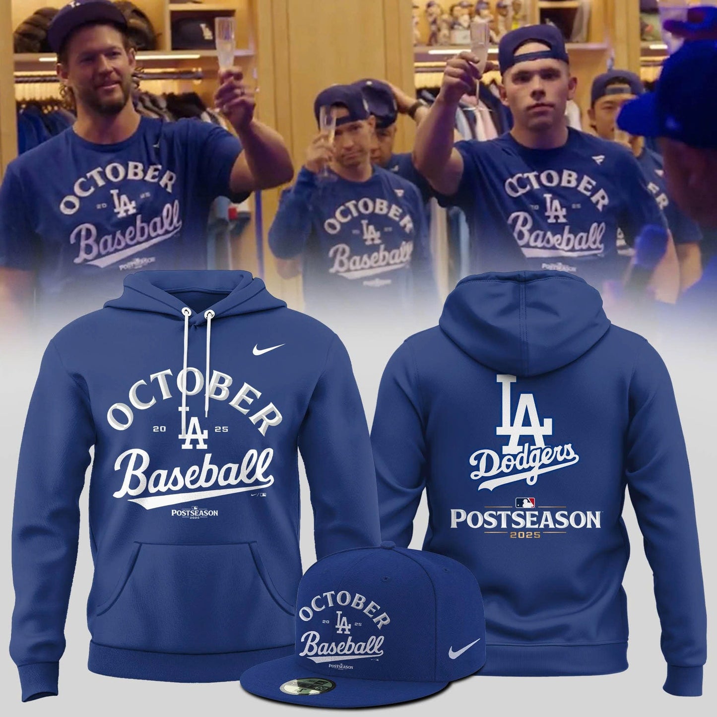 _ Los Angeles Dodgers 2025 Postseason Authentic Collection Hoodie