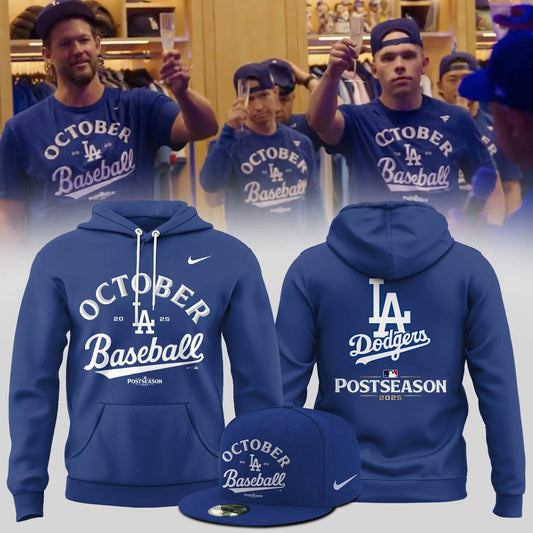 _ Los Angeles Dodgers 2025 Postseason Authentic Collection Hoodie