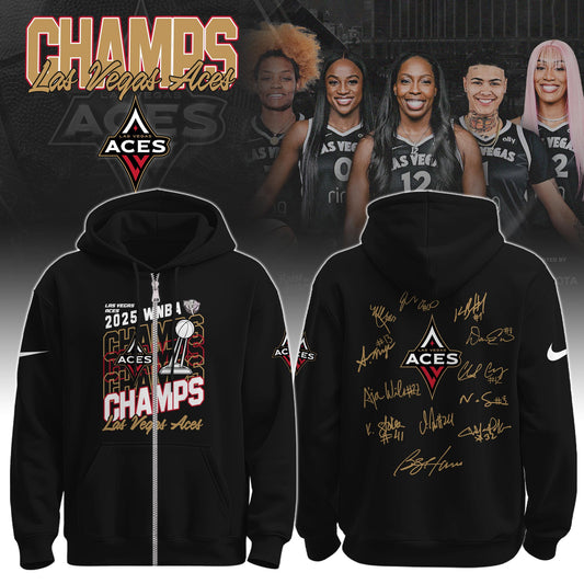 _ Las Vegas Aces WNBA 2025 Champions ZipHoodie Limited Edition V1