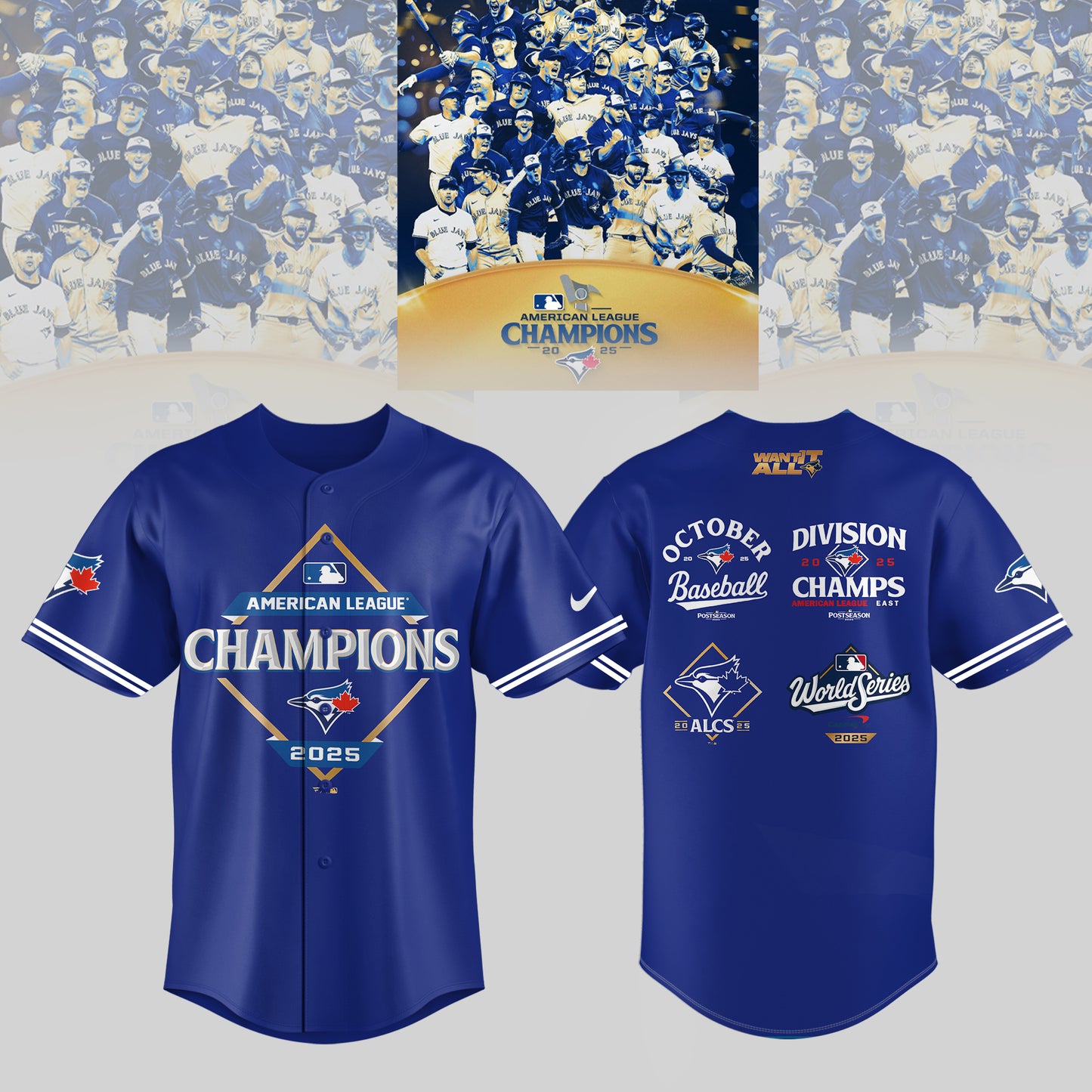 Toronto Blue Jay 2025 American League Champions Jersey