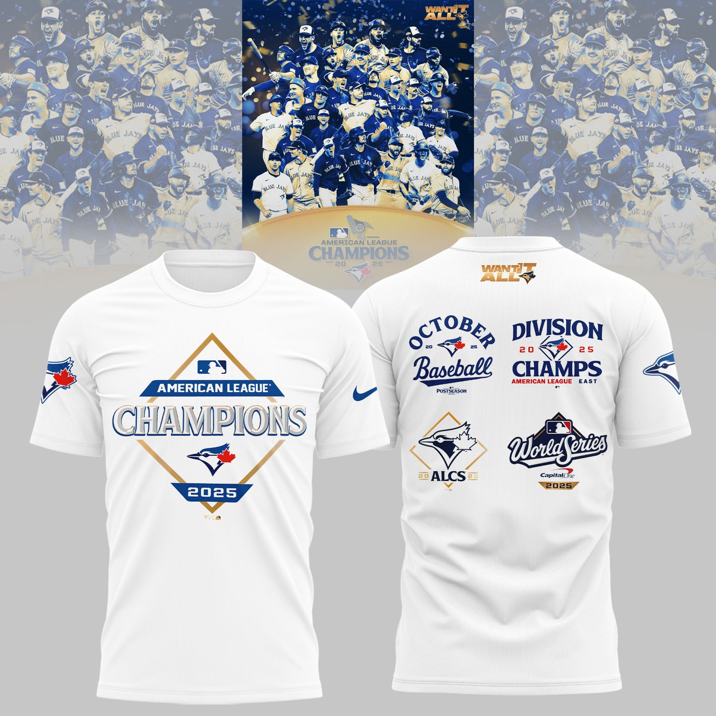 Toronto Blue Jay 2025 American League Champions T-Shirt
