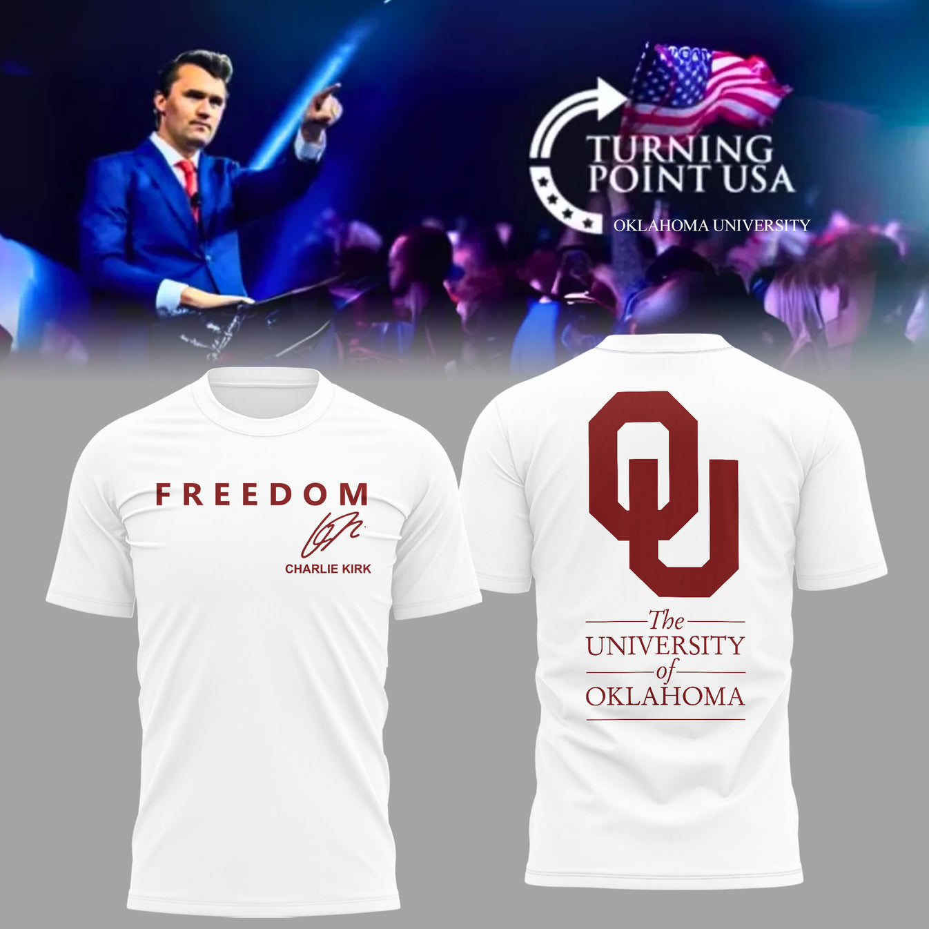 Limited Edition Oklahoma x Turning Point USA 2025 TShirt