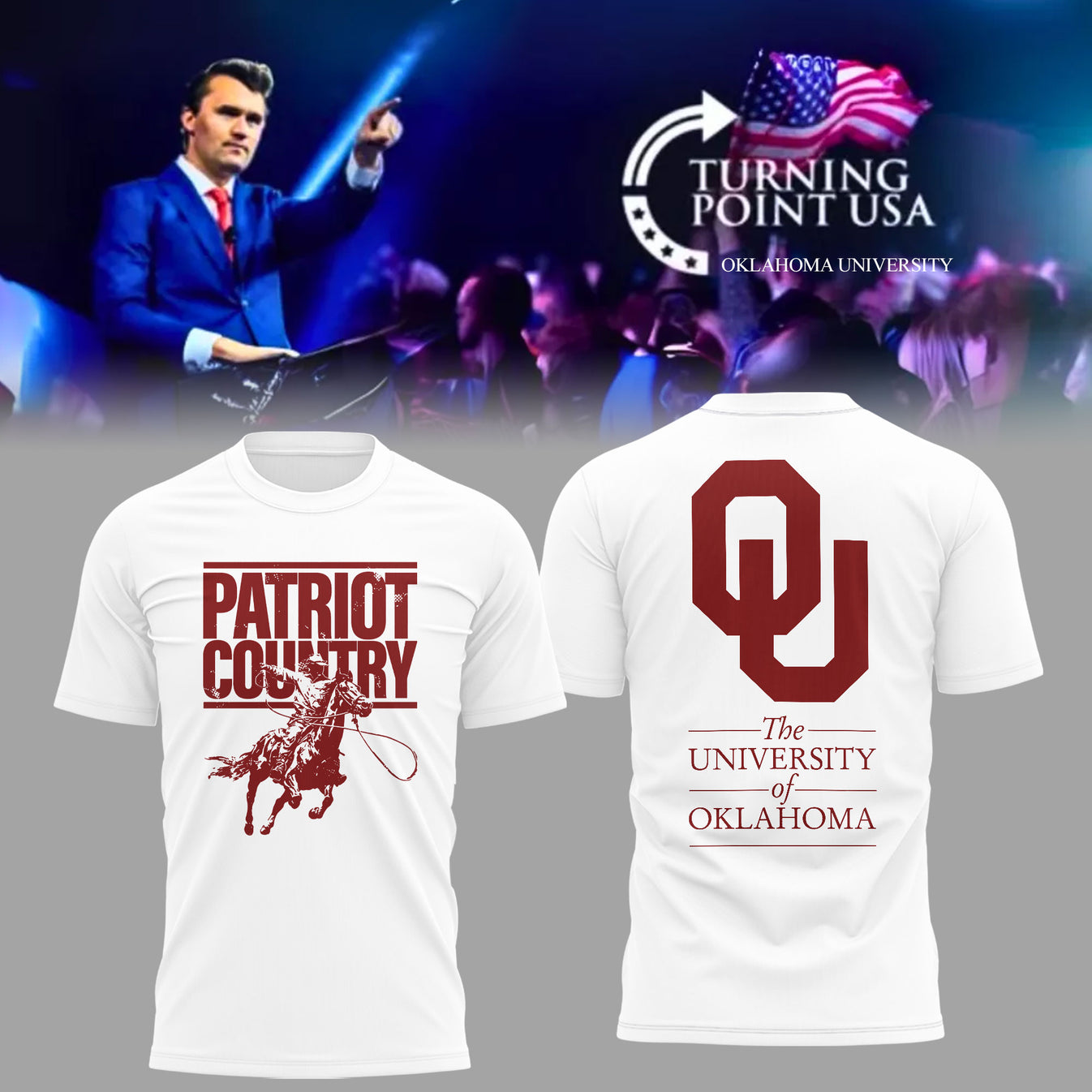 Limited Edition Oklahoma x Turning Point USA 2025 TShirt