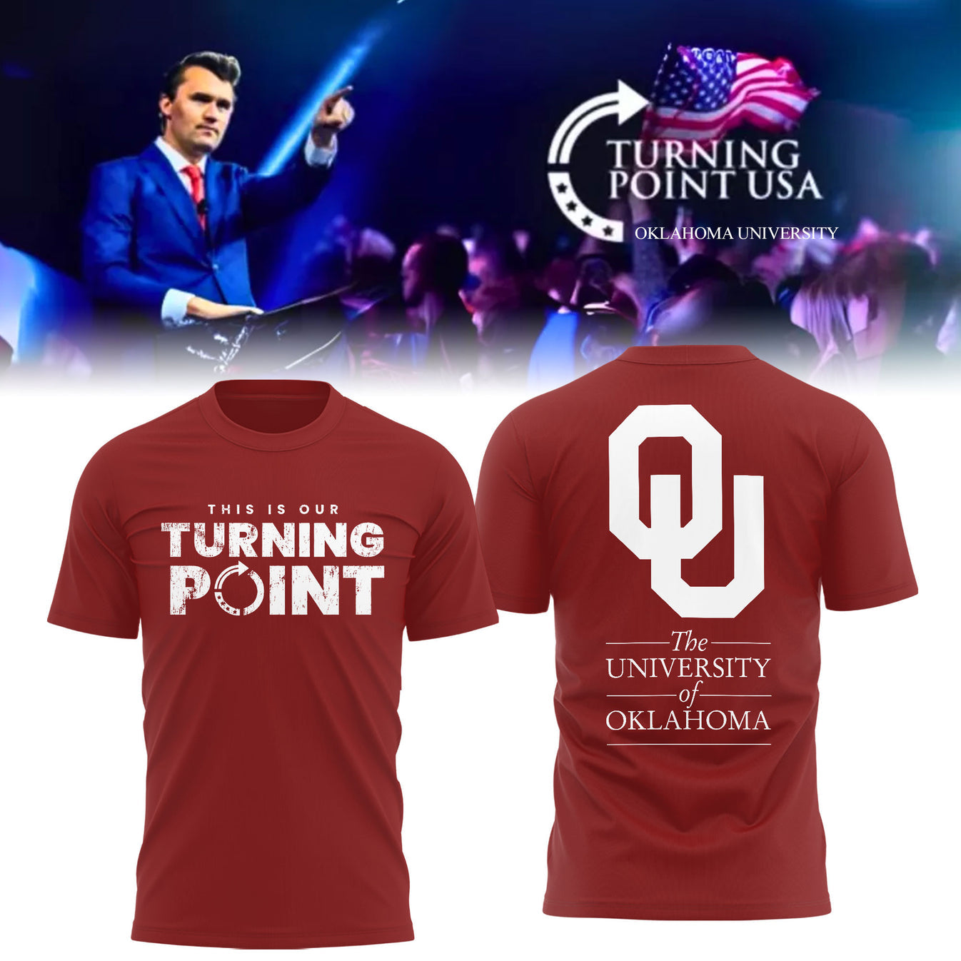 Limited Edition Oklahoma x Turning Point USA 2025 TShirt