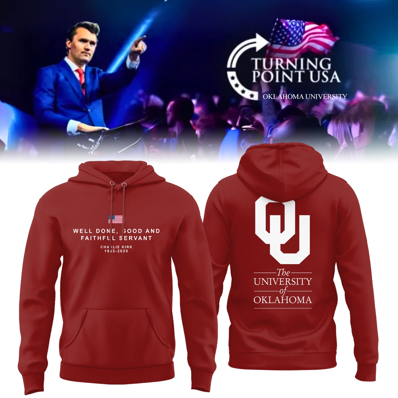 Limited Edition Oklahoma x Turning Point USA 2025 Hoodie