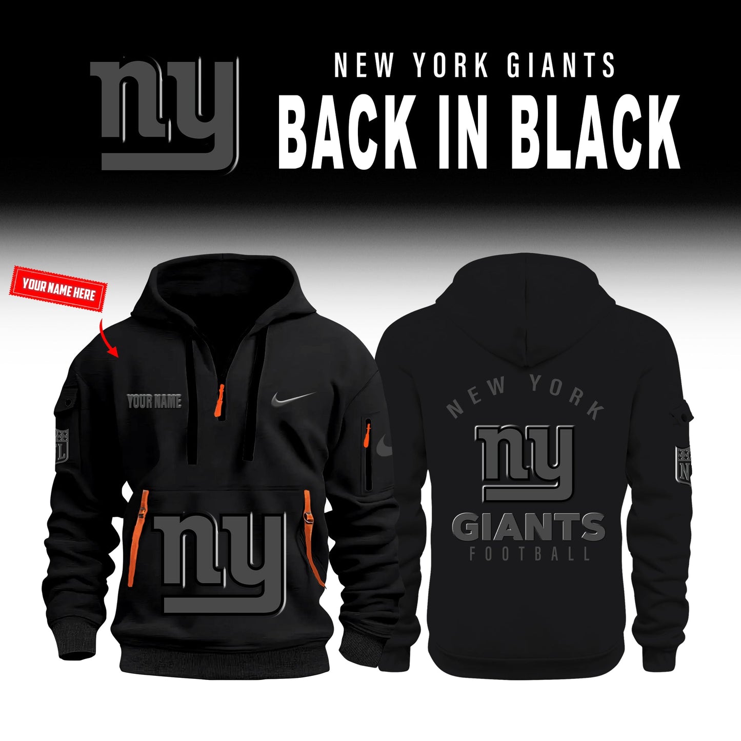New York Giants 2026 Back In Black Limited Edition New Jacket