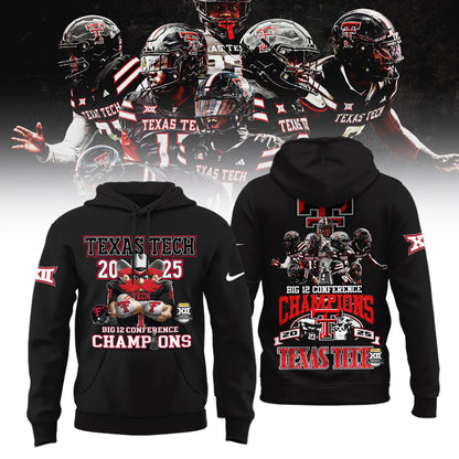 Texas Tech Red Raiders 2025 CHAMPIONS Big12 Football Combo Hoodie