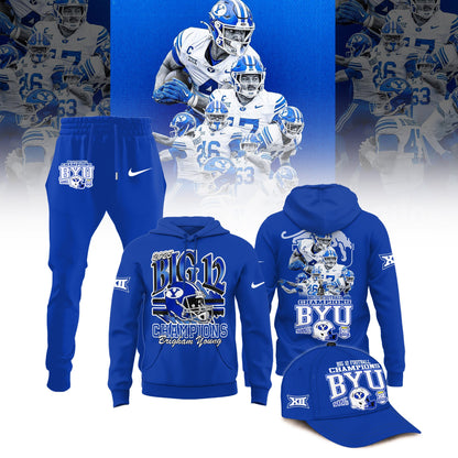 BYU Cougars Football 2025 Big 12 Conference Champs Combo Hoodie