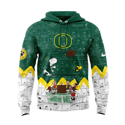 Limited Edition Oregon Football 75th Anniversary of Peanuts Hoodie V2