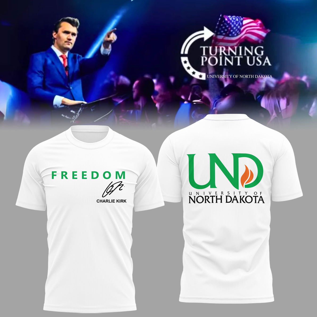 Limited Edition North Dakota x Turning Point USA 2025 TShirt