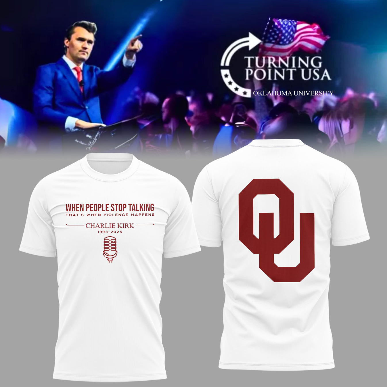 Limited Edition Oklahoma x Turning Point USA 2025 TShirt