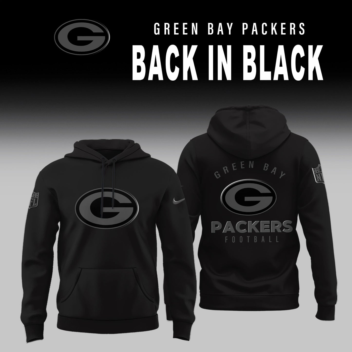 Green Bay Packers 2026 Back In Black Limited Edition Hoodie
