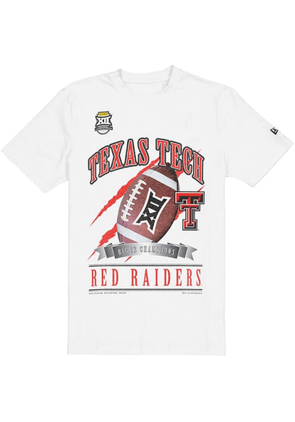 Texas Tech Red Raiders White 2025 Big 12 Football Champions T-Shirt
