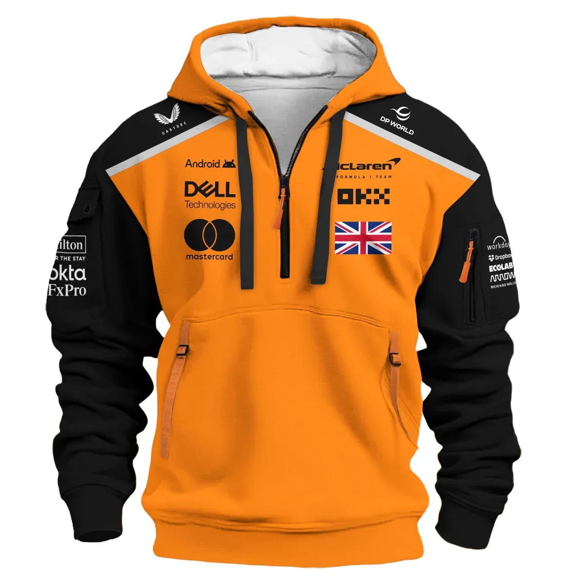 Champion From #4 to #1 Lando Norris McLaren F1 Team Hoodie Half Zip