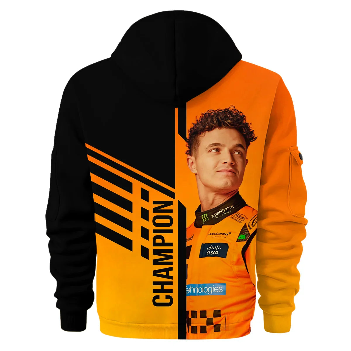 Champion From #4 to #1 Lando Norris McLaren F1 Team Hoodie Half Zip