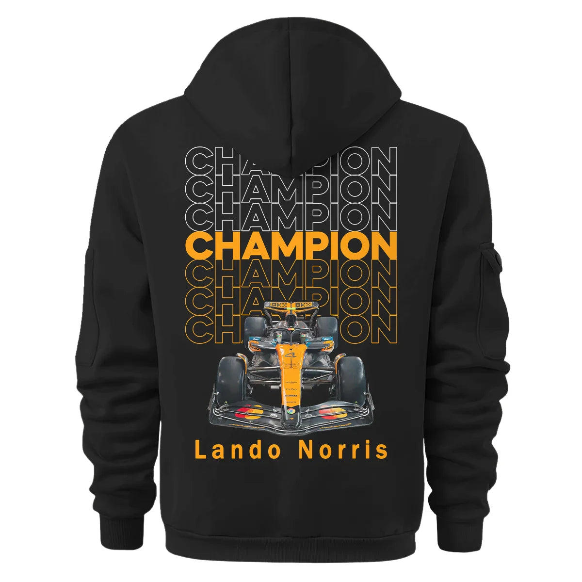 Champion From #4 to #1 Lando Norris McLaren F1 Team Hoodie Half Zip