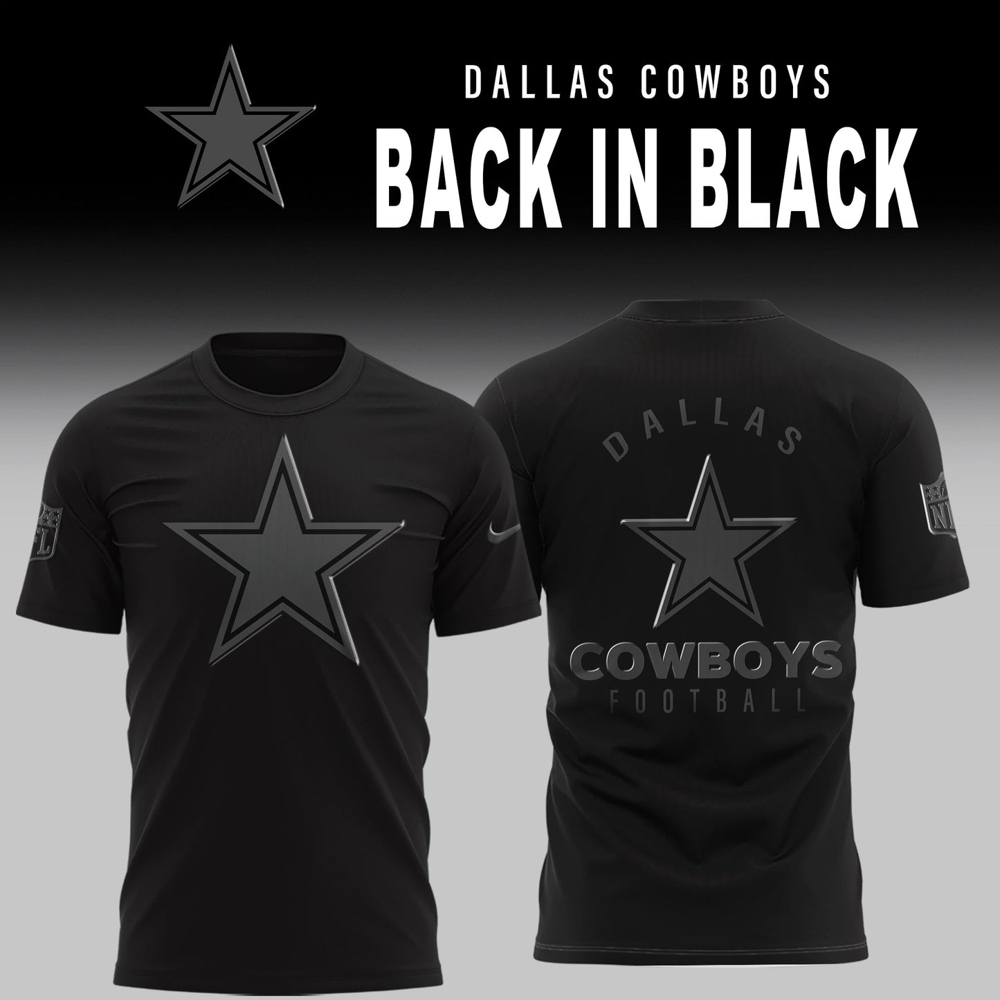 Dallas Cowboys 2025 Back In Black Limited Edition Shirt