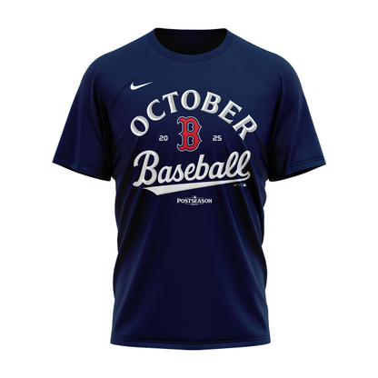Boston Red Sox 2025 Postseason Locker Room T-Shirt