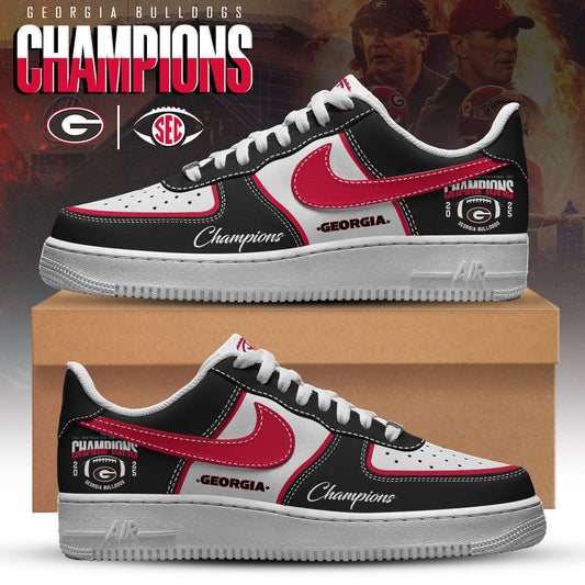 UGA 2025 SEC Football Conference Champions Air Force One Sneakers