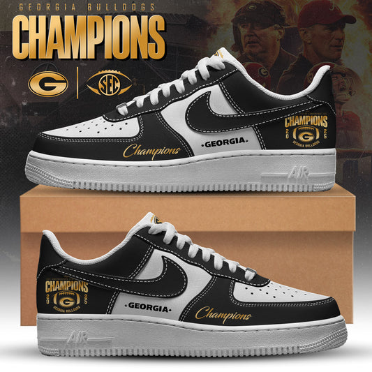 UGA 2025 SEC Football Conference Champions Air Force One Sneakers