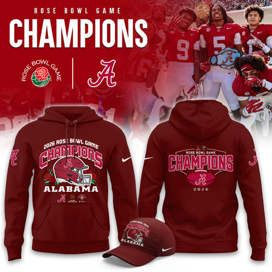 Alabama Crimson Tide 2026 Rose Bowl Champions Limited Hoodie