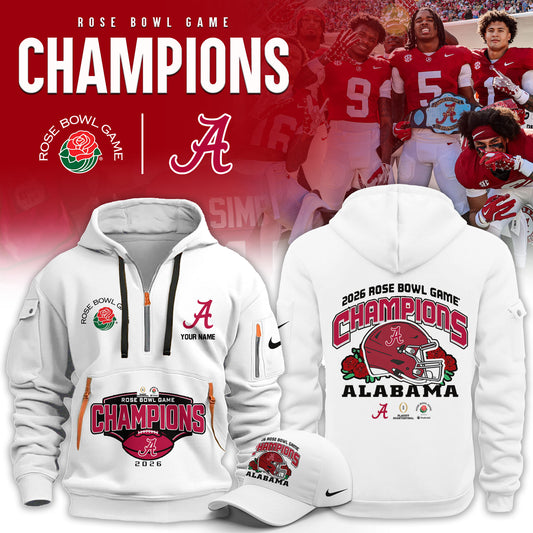 Alabama Crimson Tide 2026 Rose Bowl Champions Limited New Hoodie v2
