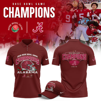 Alabama Crimson Tide 2026 Rose Bowl Champions Limited Polo Shirt
