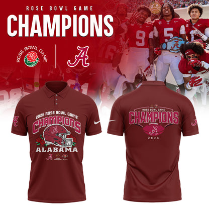 Alabama Crimson Tide 2026 Rose Bowl Champions Limited Polo Shirt
