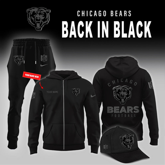 Chicago Bears 2026 Back In Black Limited Edition ZIP Hoode