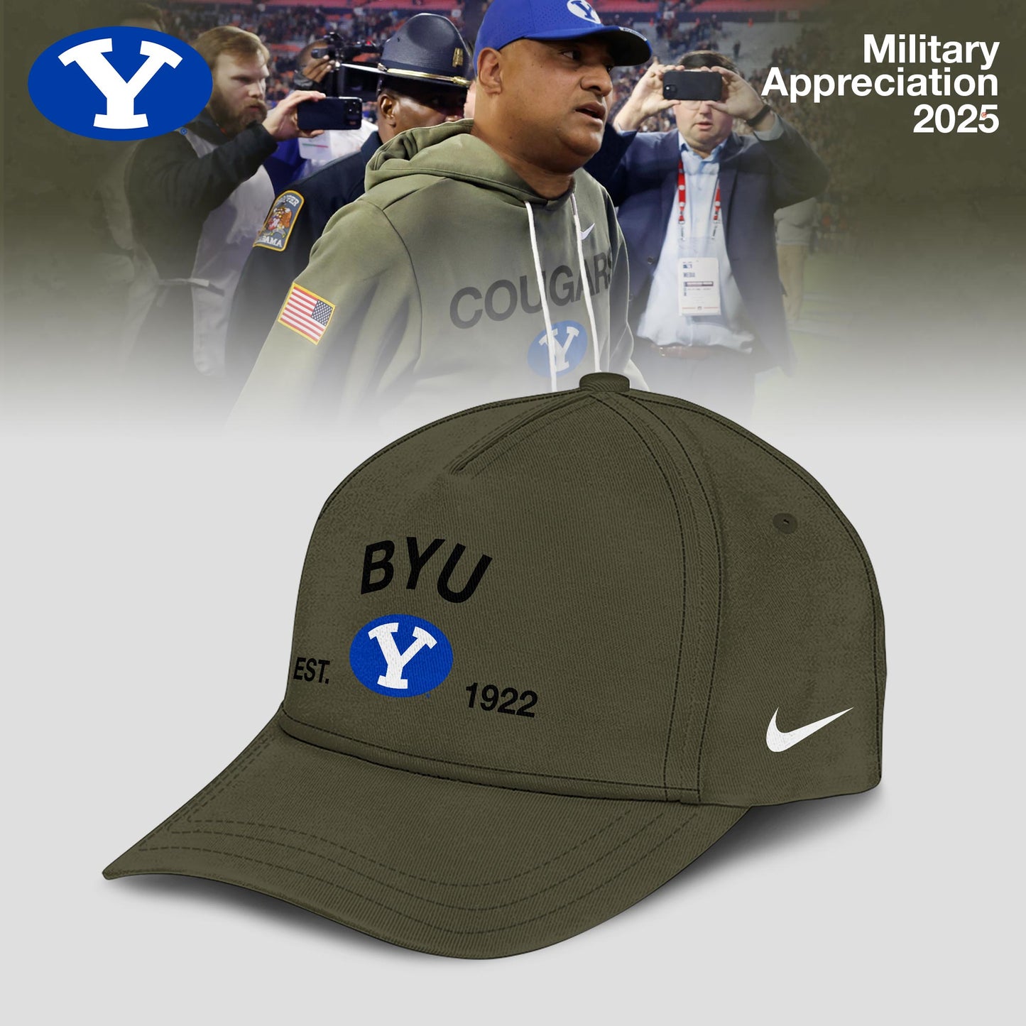 BYU Cougars 2025 Military Appreciation Limited Edition Hoodie