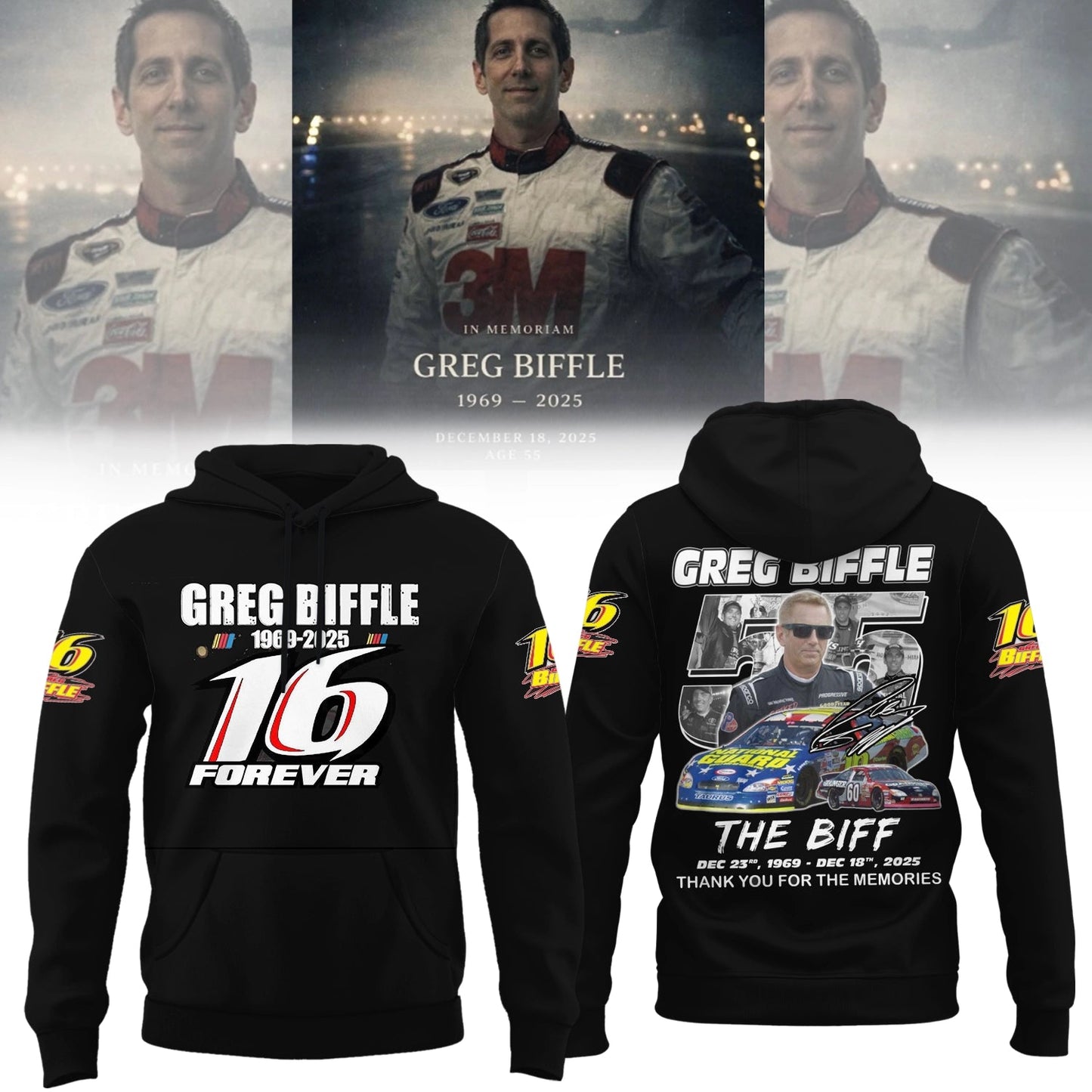 Greg Biffle Thank You For The Memories Hoodie