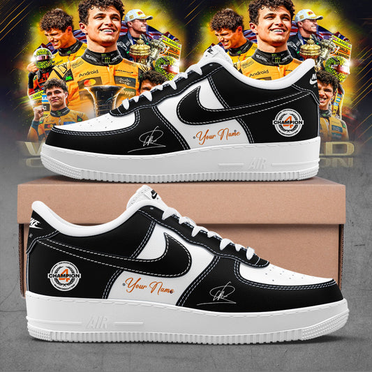 Lando NORRIS 2025 FORMULA 1 WORLD CHAMPION Signature Custom Name Black Shoes AF