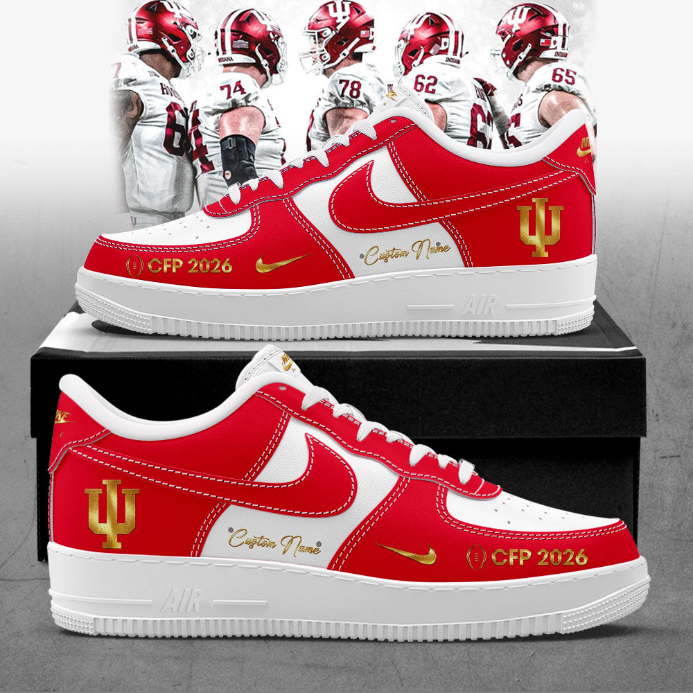 Indiana 2026 CFP Custom Name Shoes AF Gold