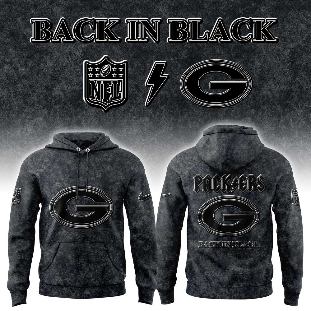 GB Packers Back in Black 2026 Combo Hoodie