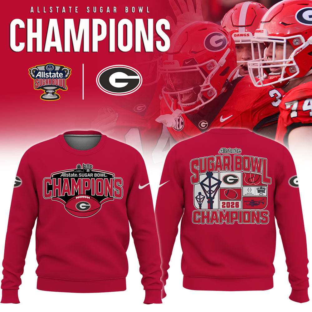 _Georgia Bulldogs 2026 Sugar Bowl Champions Limited Sweatshirt