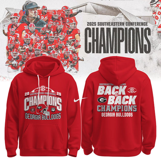 UGA 2025 SEC Football Conference Champions Hoodie Limited Edition