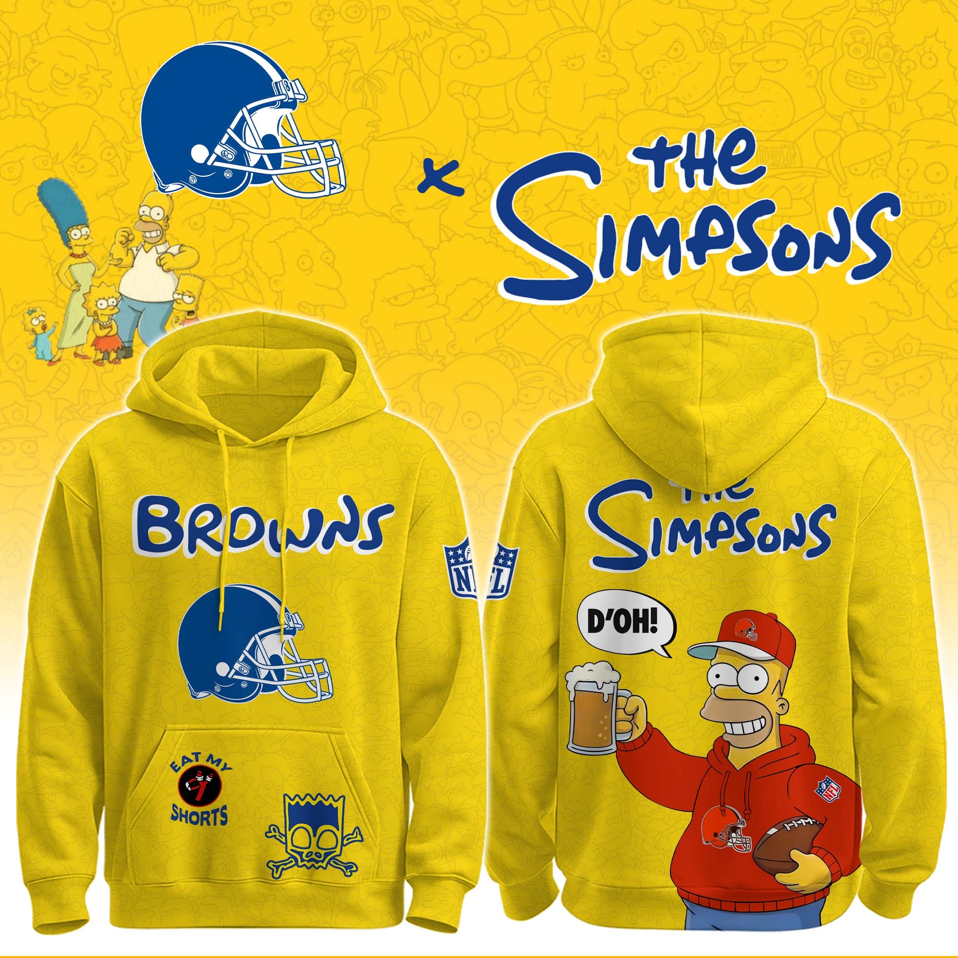 Browns x The Simpsons Crossover Hoodie